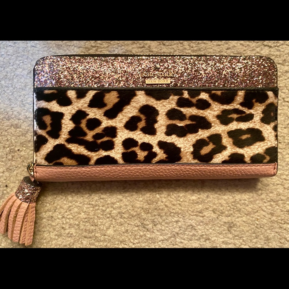 Kate Spade mixed media wallet